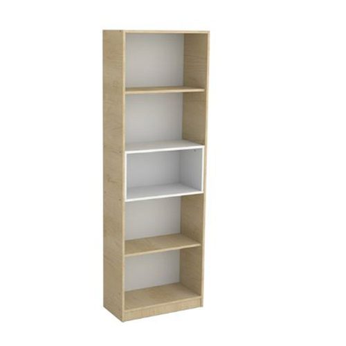 Biblioteca Full de 0.60 mts Linea Dakar Melamina Nebraska Natural y blanco Mosconi